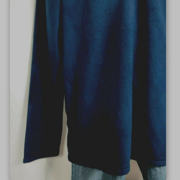 ASPEN Mens Large Dark Blue Micro-Fleece 1/4 Zip Vertical Pocket Jacket NWT - Picture 4 of 6